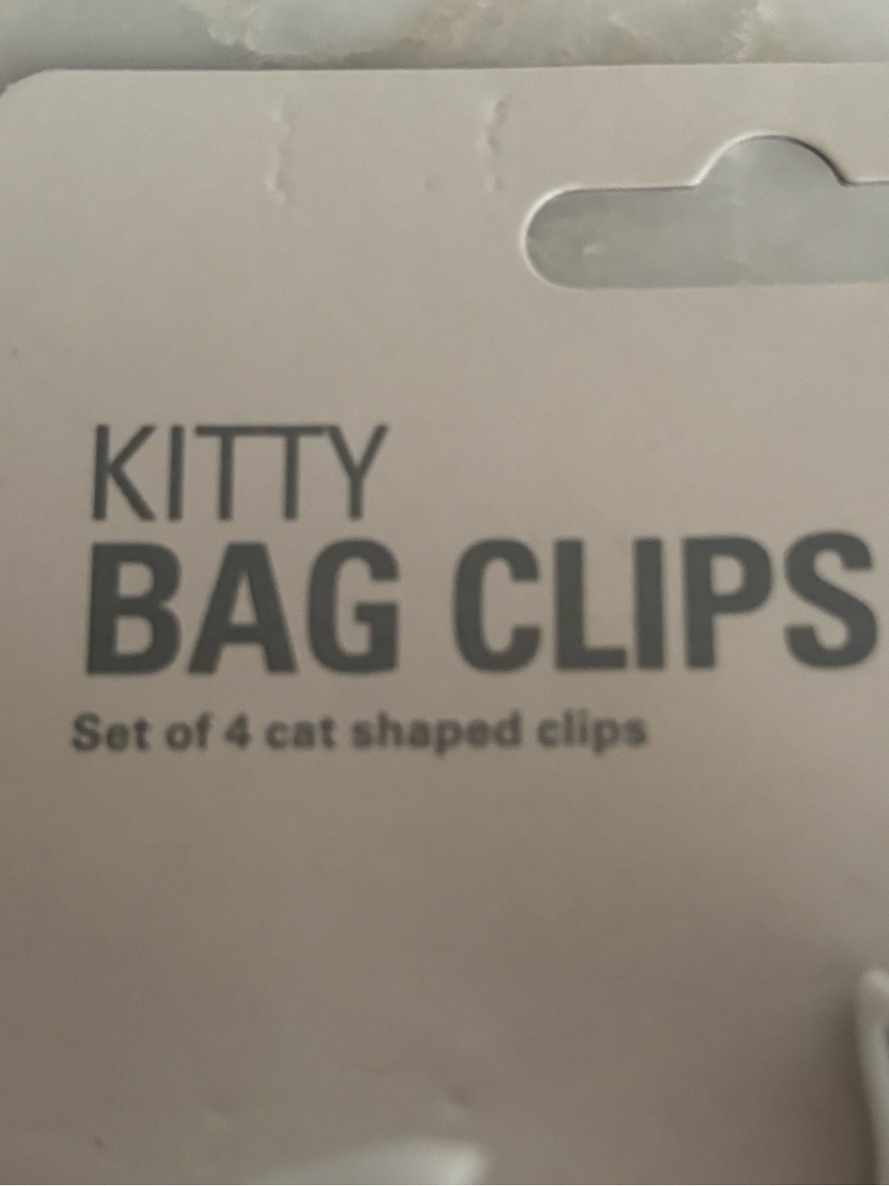 NWT Kikkerland Kitty Bag Clips - Cat Design, Black/White/Calico - Picture 3 of 4